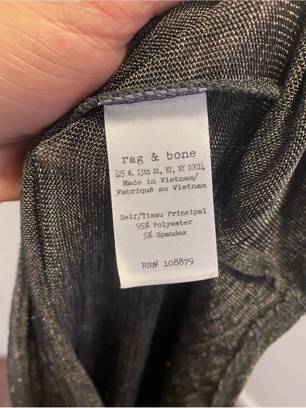 Rag & Bone Tunic Top Semi Sheer Sleeveless Gray Shirt Metallic M - Picture 8 of 8